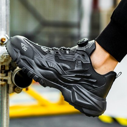 Plus Size Orthopedic Sports Sneakers Steel Toe Rotary Button Stylish