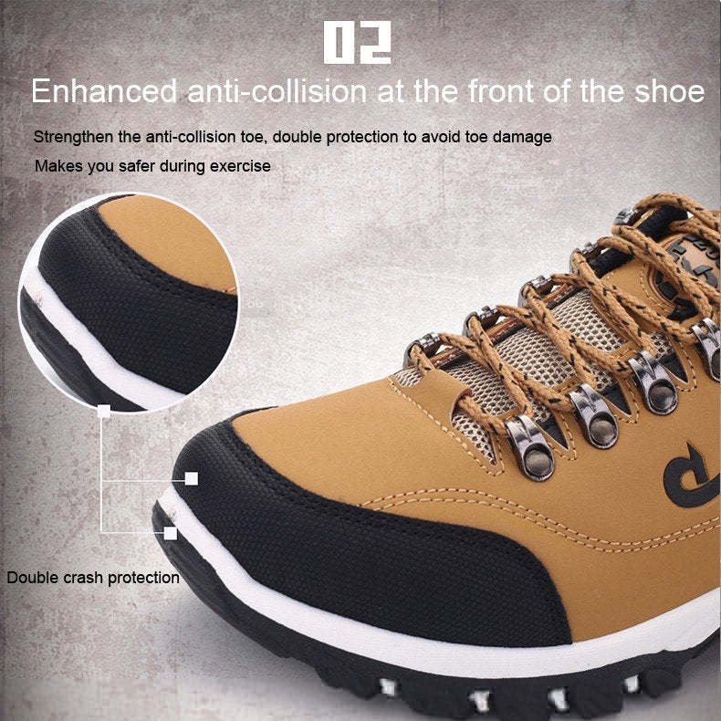 Men Orthopedic Shoes Anti-collision Anti-slip Rubber Hiking Sneakers