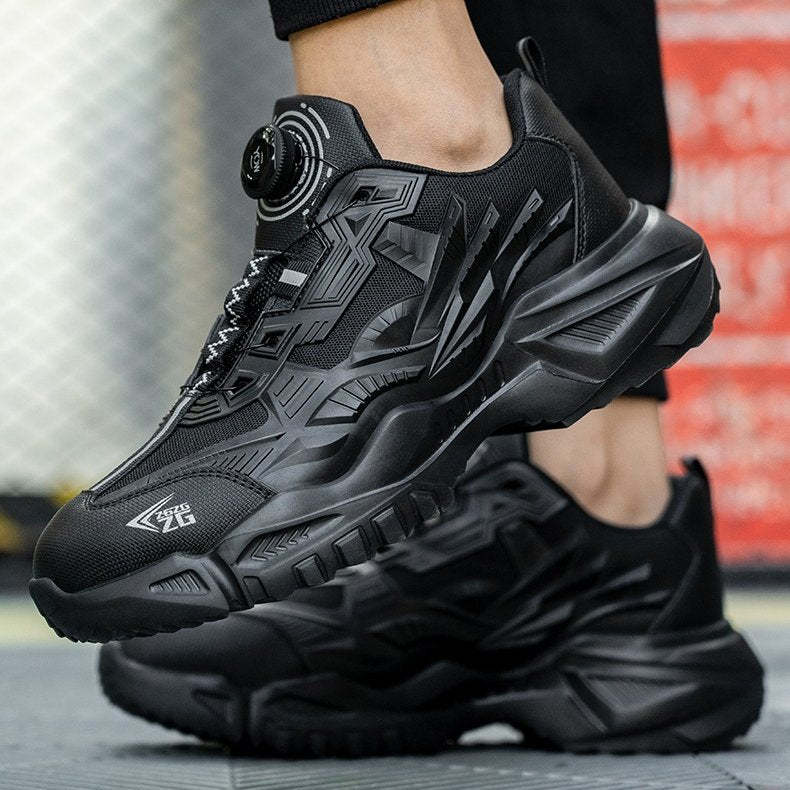 Plus Size Orthopedic Sports Sneakers Steel Toe Rotary Button Stylish