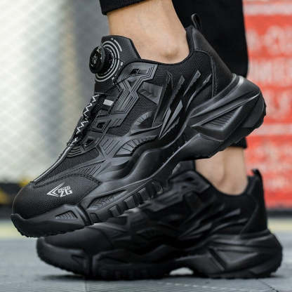 Plus Size Orthopedic Sports Sneakers Steel Toe Rotary Button Stylish