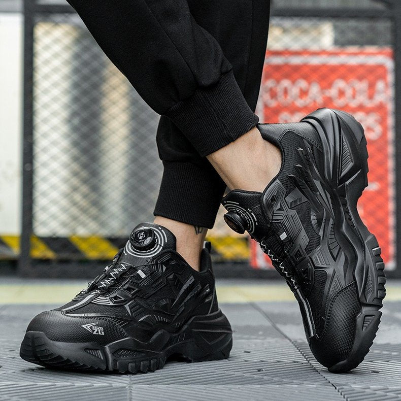 Plus Size Orthopedic Sports Sneakers Steel Toe Rotary Button Stylish