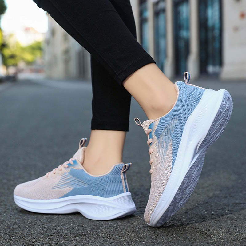 Women Orthopedic Shoes Thick Sole Gradient Colorful Sports Sneakers