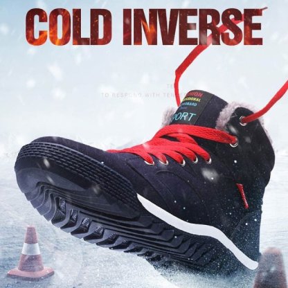 Men Warm Orthopedic Shoes Round Toe Ankle Snow Boots