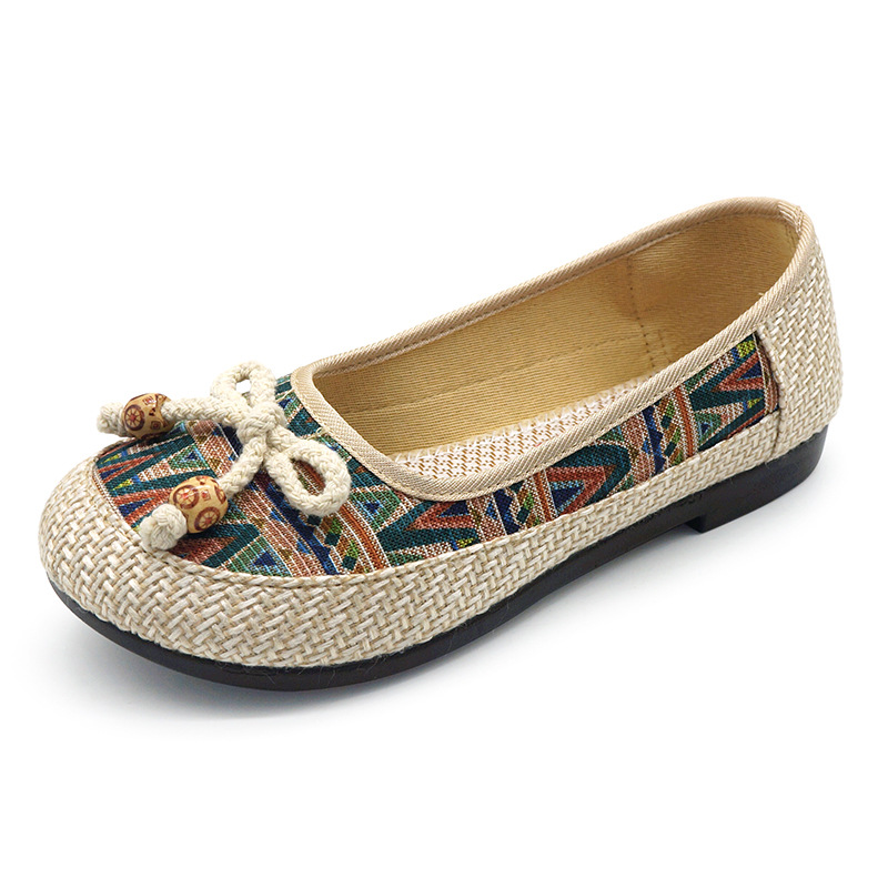 New Soft Sole Women's Shoes Shallow Mouth Linen Shoes