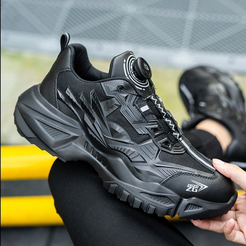 Plus Size Orthopedic Sports Sneakers Steel Toe Rotary Button Stylish