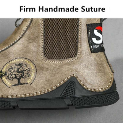 Men Plush Ankle Boots Premium Leather Casual Orthopedic Shoes