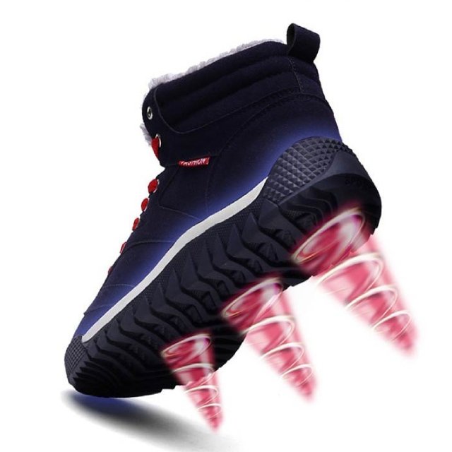 Men Warm Orthopedic Shoes Round Toe Ankle Snow Boots