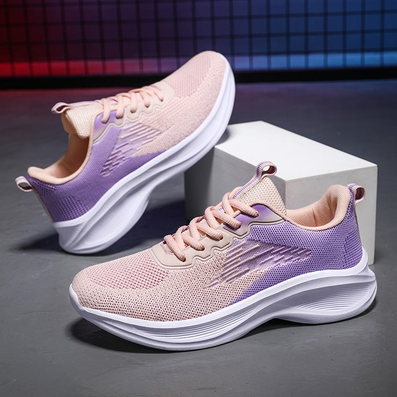Women Orthopedic Shoes Thick Sole Gradient Colorful Sports Sneakers