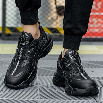 Plus Size Orthopedic Sports Sneakers Steel Toe Rotary Button Stylish