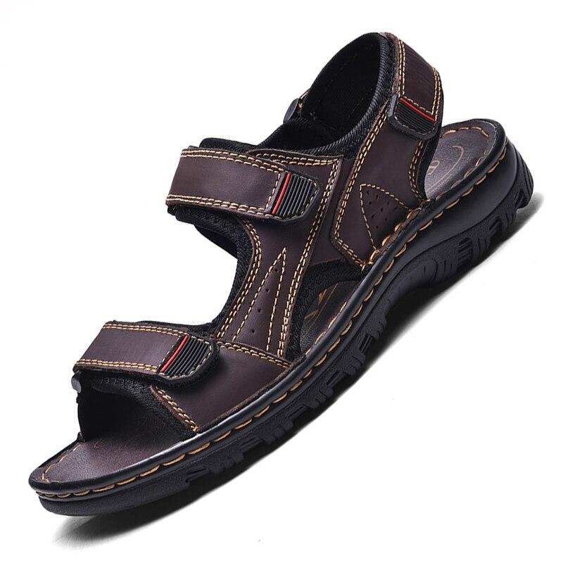 Men's Sandals Outdoor Genuine Leather Breathable Men's Sandals Leather Handmade