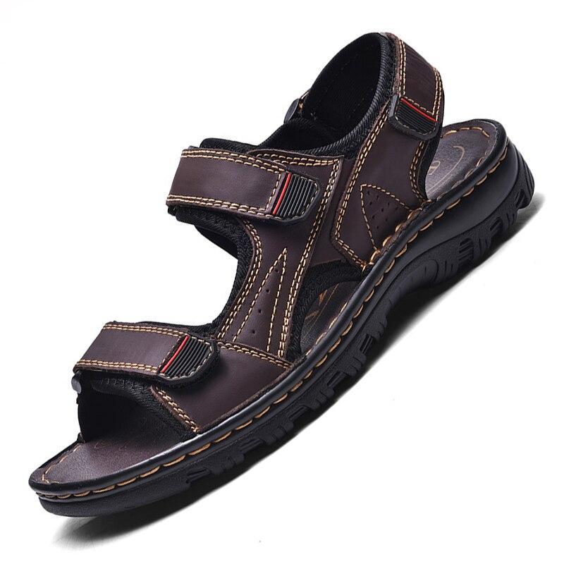 Men's Sandals Outdoor Genuine Leather Breathable Men's Sandals Leather Handmade