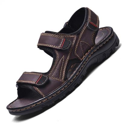 Men's Sandals Outdoor Genuine Leather Breathable Men's Sandals Leather Handmade