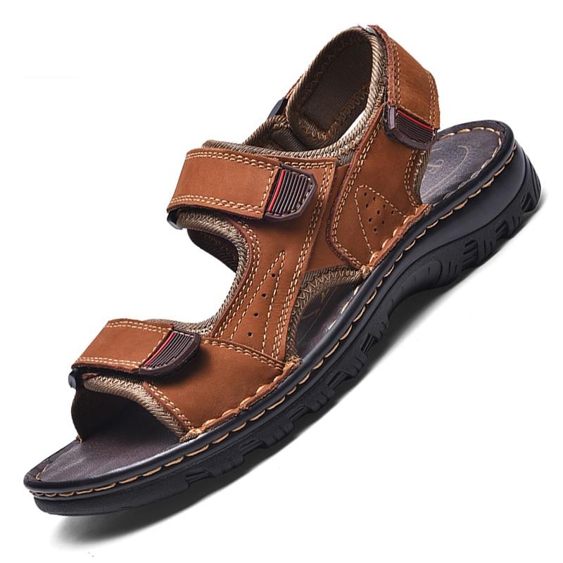 Men's Sandals Outdoor Genuine Leather Breathable Men's Sandals Leather Handmade
