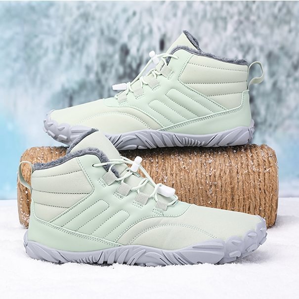 Winter Plush Warm Waterproof Anti-Slip Barefoot Shoes Outdoor Hiking Sneakers
