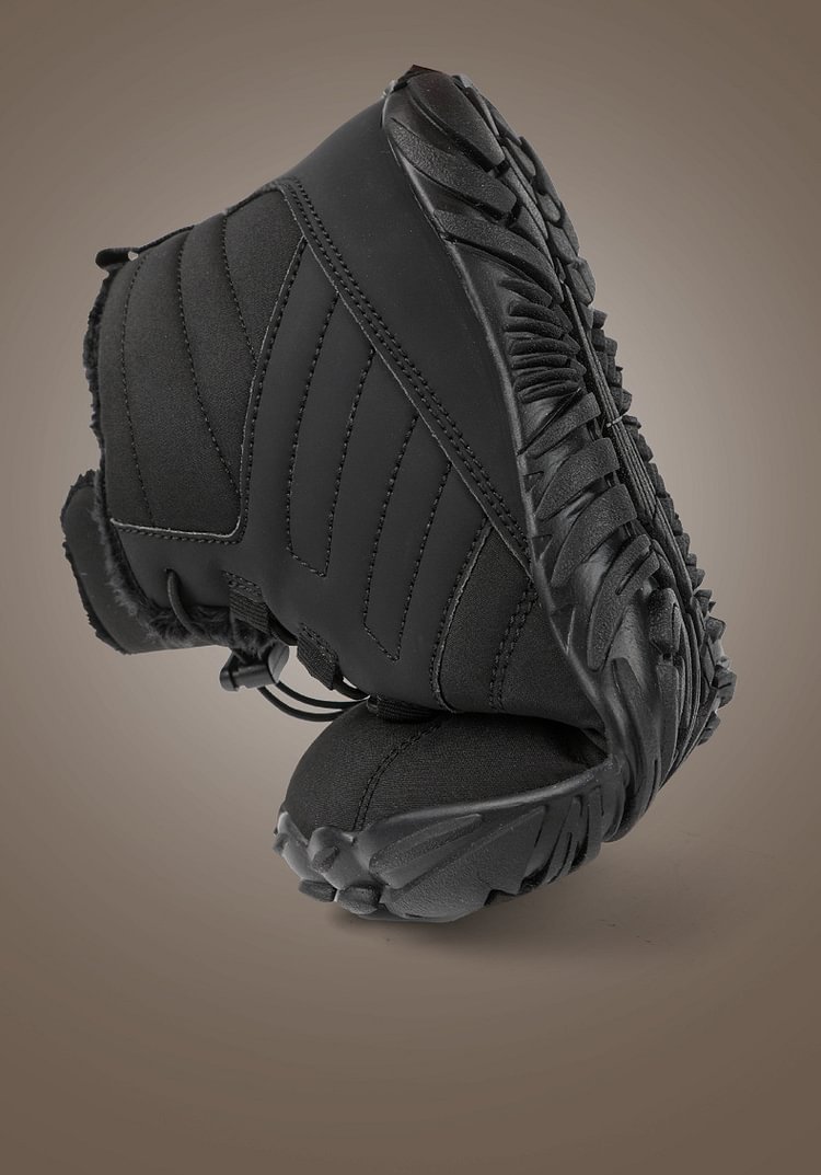 Winter Plush Warm Waterproof Anti-Slip Barefoot Shoes Outdoor Hiking Sneakers