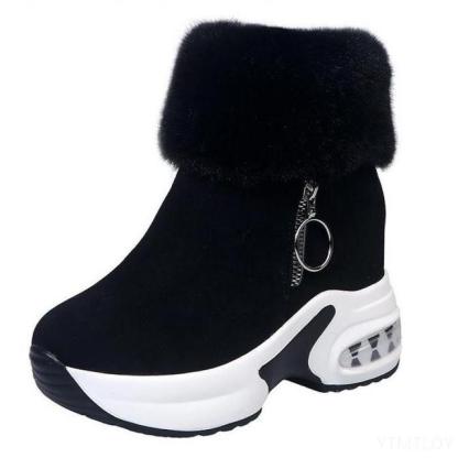 Orthopedic Winter Snow Ankle Boots Warm Fur Arch Support Women Shoes