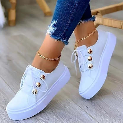 Orthopedic Women Shoes Arch Support Breathable Comfortable Round Toe Box Lace Up Anti-Slip Fashion Shoes
