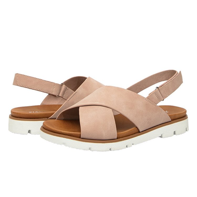 Elastic Flat Bunion Protective Wide Sandals