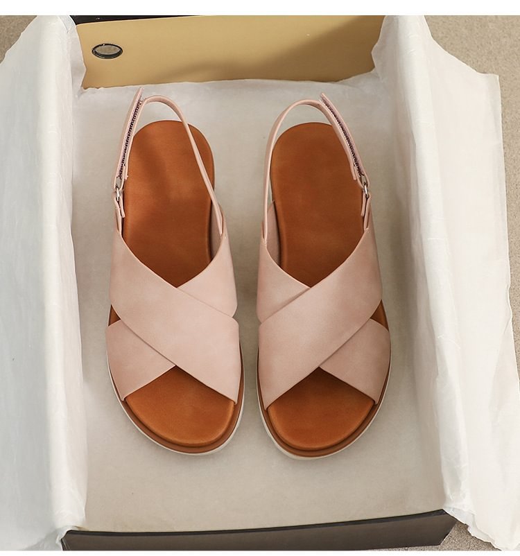 Elastic Flat Bunion Protective Wide Sandals