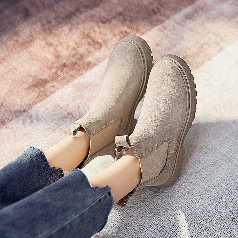 Women Orthopedic Ankle Boots Chunky Sole