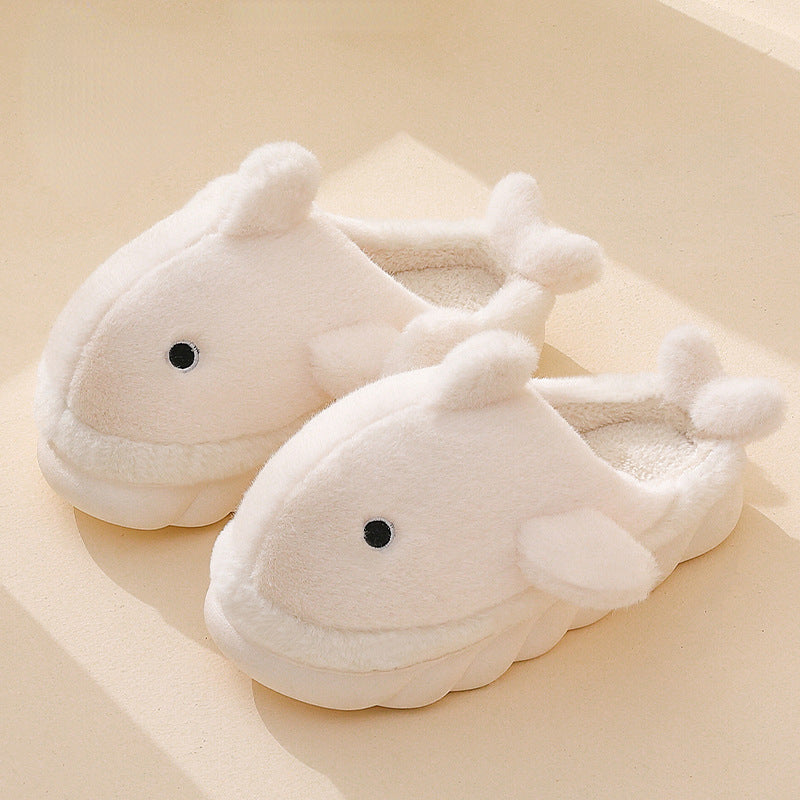 Heel-covered Powder Blue Super Soft Warm and Anti-slip Fluffy Slippers