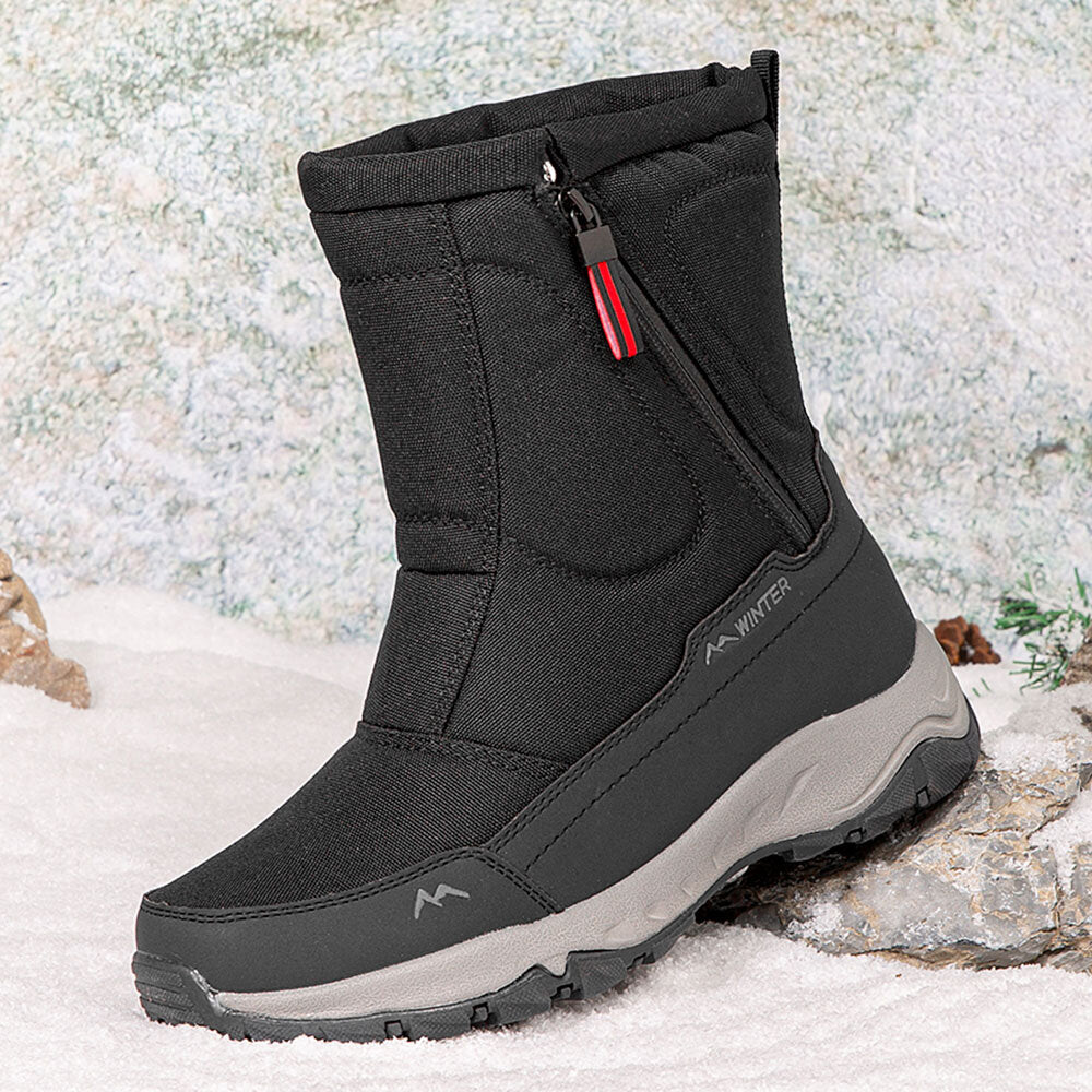 Winter Snow Boots Side Zip, Waterproof, Non-slip, Wear-resistant, Thick and Velvety Warm