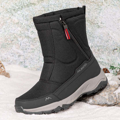 Winter Snow Boots Side Zip, Waterproof, Non-slip, Wear-resistant, Thick and Velvety Warm