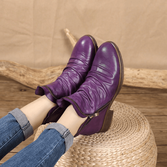 Cozy Colorful Ankle Winter Boots