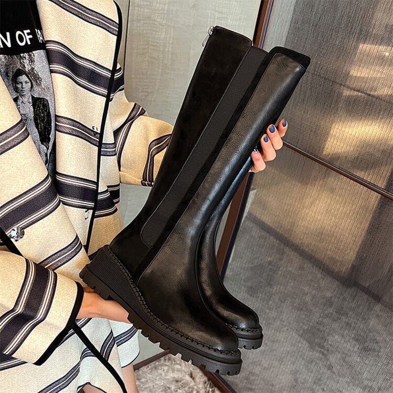 Chunky Knee High Boots Riding Boots for Women