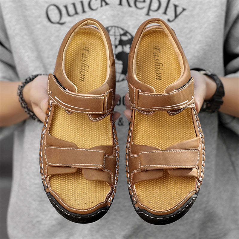 Men's Travel Anti Slip Soft Sole Velcro Beach Sandals