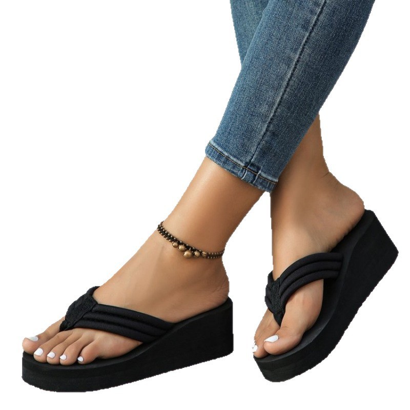 Comfortable Wedge-Heel Flip-Flops for Summer