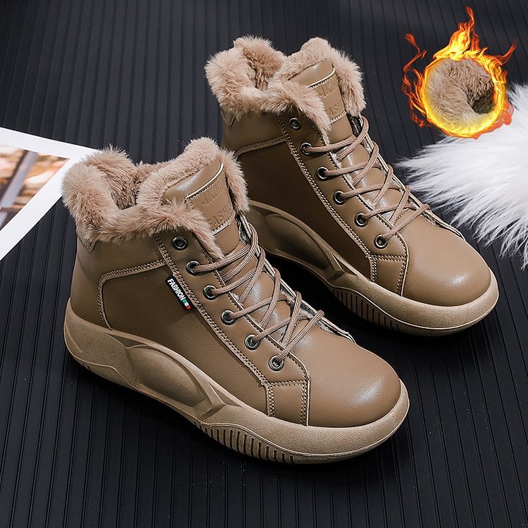 Non Slip Platform Wedge Sneakers Slip on Ankle Boots