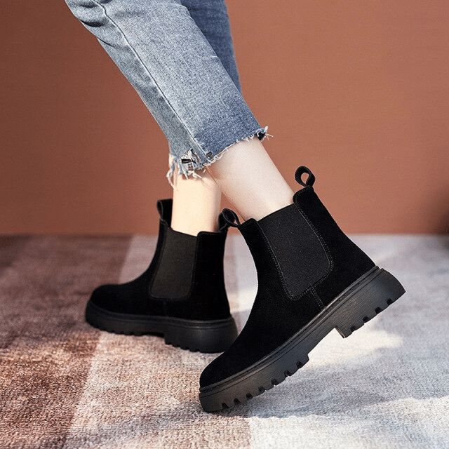 Orthopedic Ankle Boots Chunky Sole