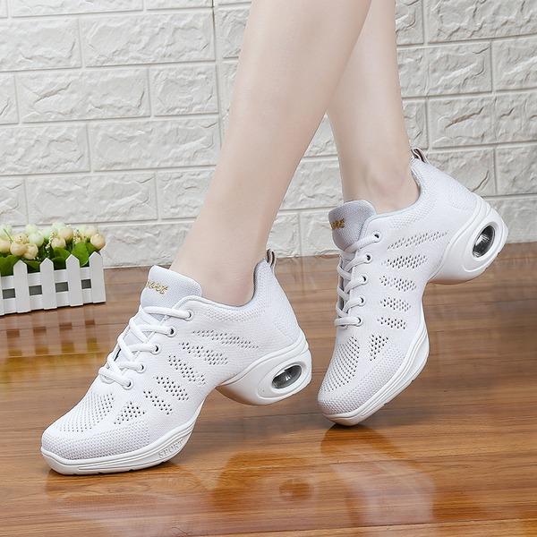 Women's Jazz Shoes Lace-up Dance Sneakers