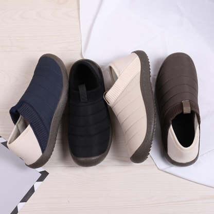 Men Fur Slippers Anti-slip Waterproof Indoor Slides