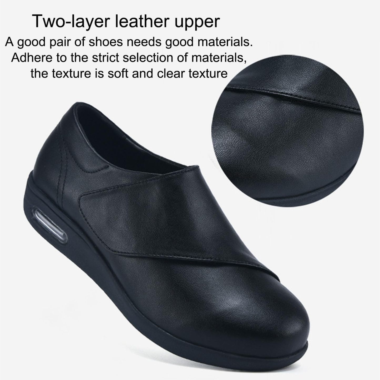 Extra Wide Width Diabetic Shoe Adjustable Walking Shoes for Elderly