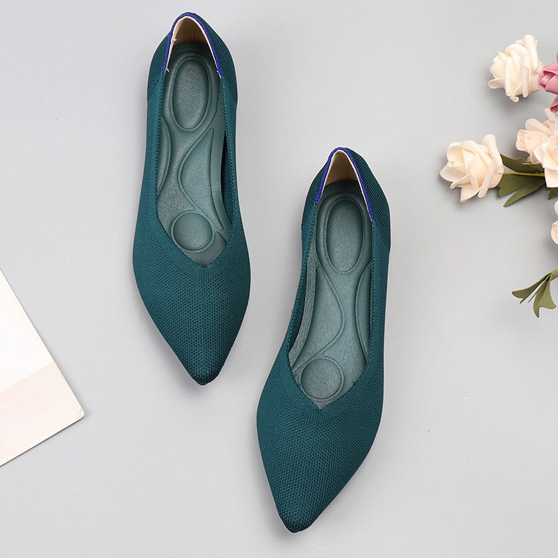 Pointed Wide Toe Box Ballet Flats for Bunions