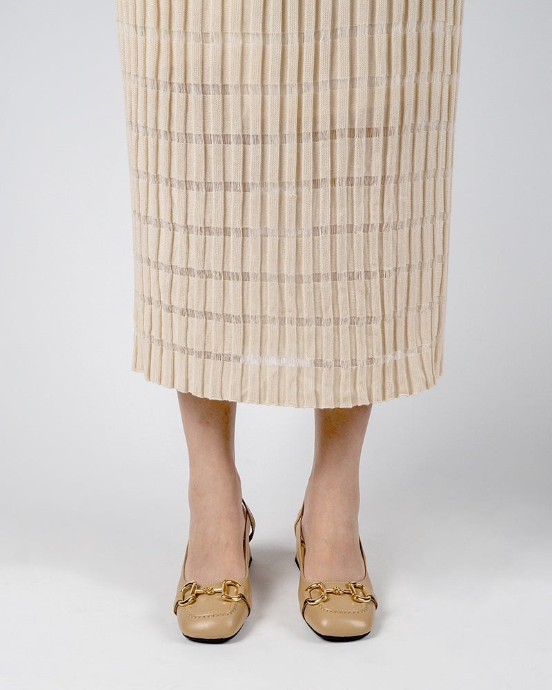 Classic Metal Buckle Slingback Low-Heel Chunky Heels Sandals