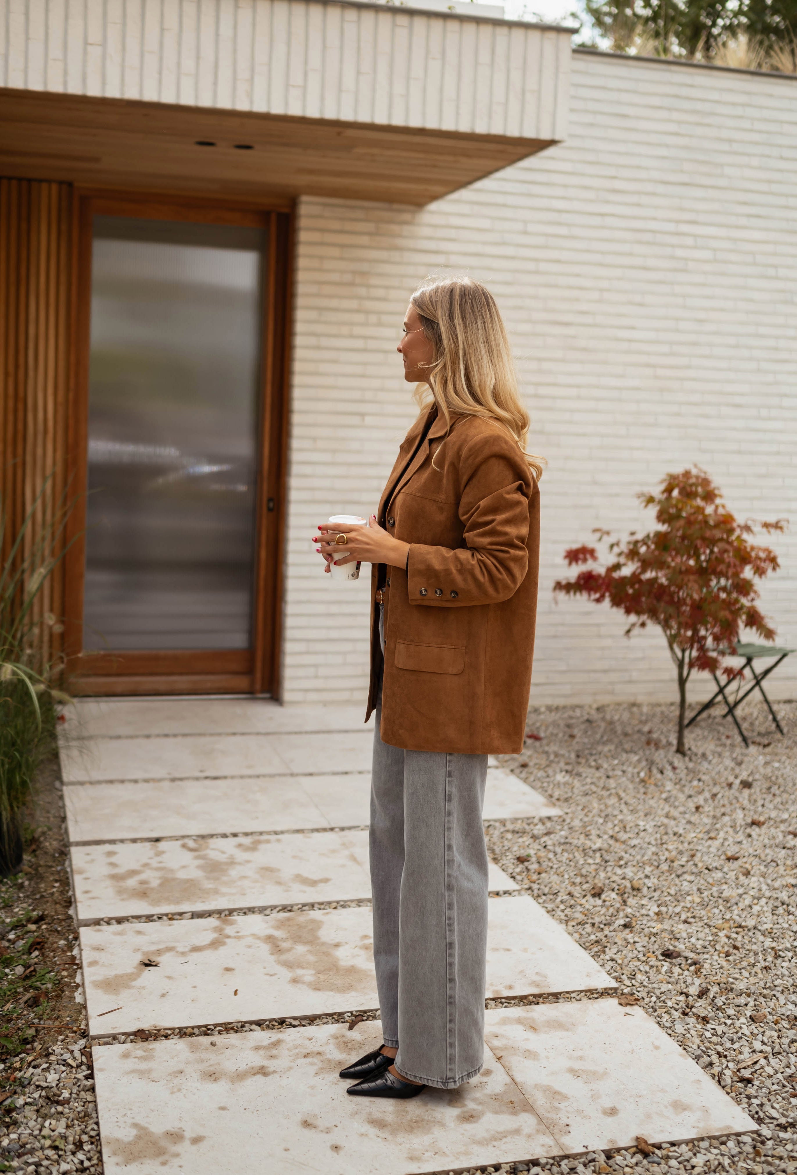 Women's Suede Camel Jacket
