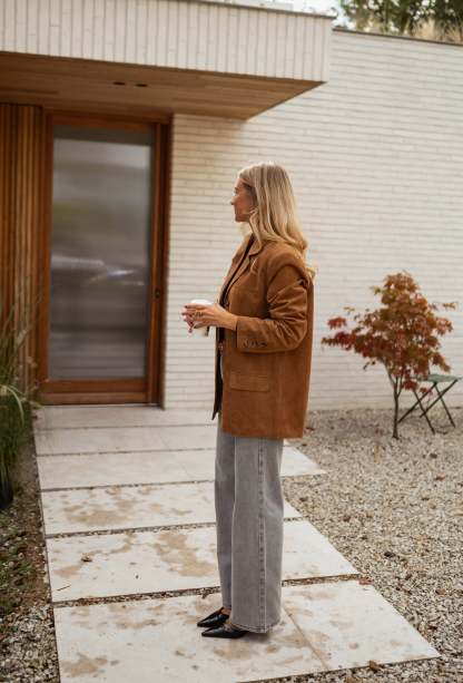Women's Suede Camel Jacket