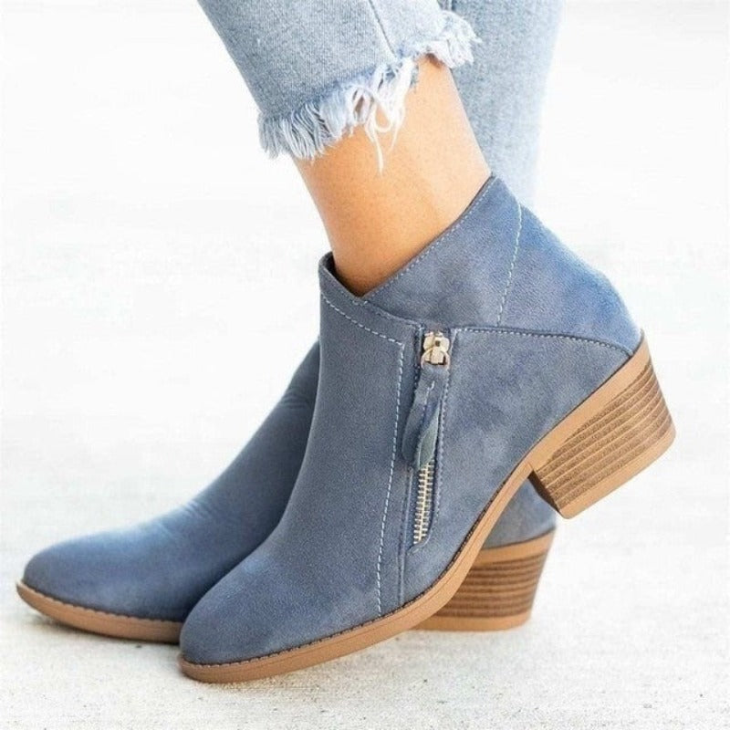 Orthopedic Women Boots Arch Support Warm Suede Leather Ankle Boots