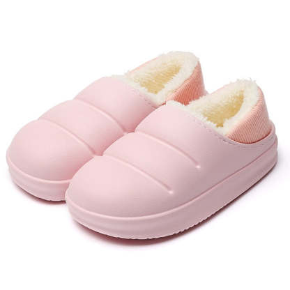 Winter Women Fur Slippers Waterproof Warm Plush Indoor Home