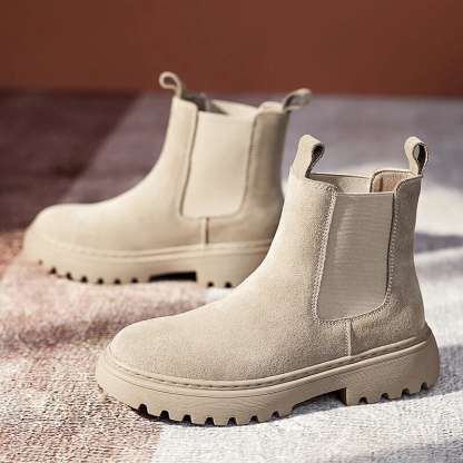 Orthopedic Ankle Boots Chunky Sole