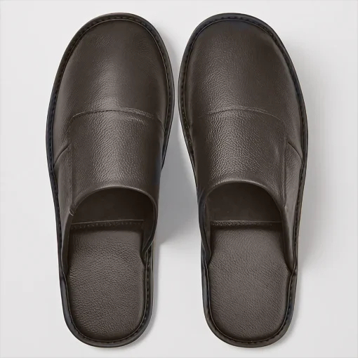 Men’s Soft Leather Slippers – Proven Plantar Fasciitis, Foot and Heel Pain Relief