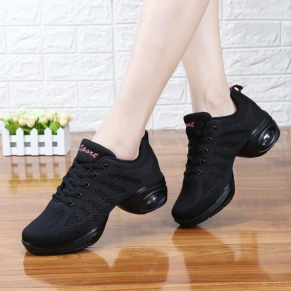 Women's Jazz Shoes Lace-up Dance Sneakers