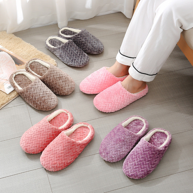 Men Anti-slip Warm Soft Winter Home Slippers