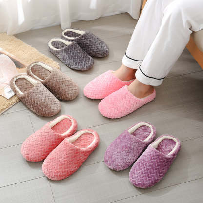 Men Anti-slip Warm Soft Winter Home Slippers