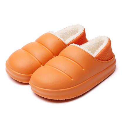 Winter Women Fur Slippers Waterproof Warm Plush Indoor Home