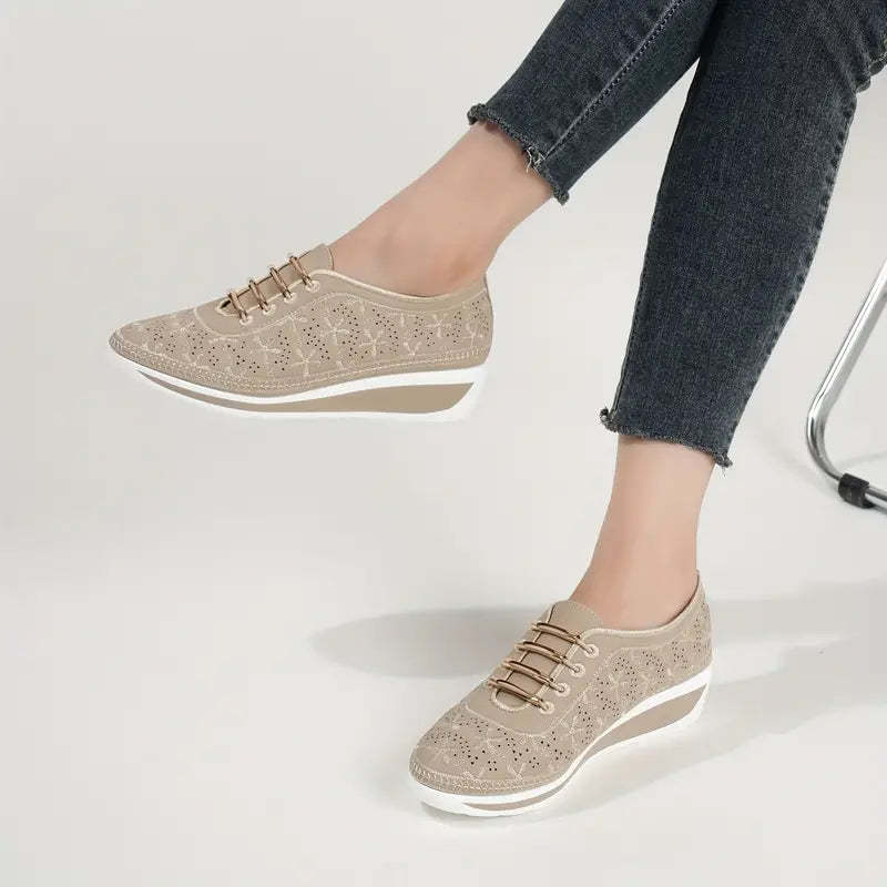 Casual Low Top Wedge Orthopedic Sneakers