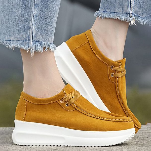 Women’s Fashionable And Comfortable Lace-Up Platform Casual Shoes